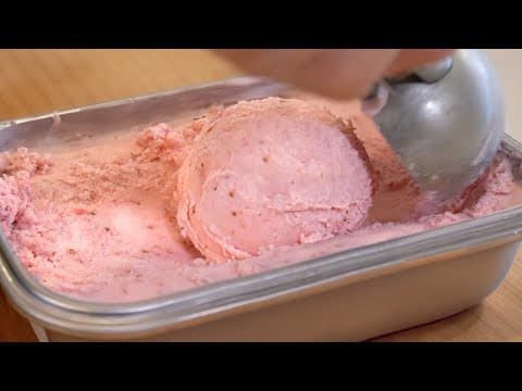 집에서 집에서 만드는 딸기 아이스크림