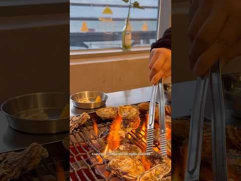 아웃백스타일 그릴 캠핑 굴 요리