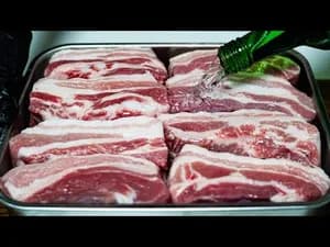 마트 시식 코너 삼겹살