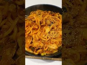 김치 볶음 우동