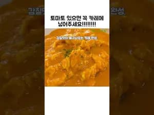 토마토 양파 계란 카레