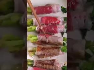 차돌박이 두릅말이